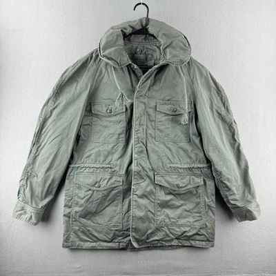 Vintage USAF Jacket Mens Medium Long Sage Green Single Breasted Field Coat 1957 - Image 1 of 4