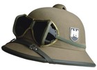 WH Tropenhelm + Brille DAK Uniform Afrikakorps Tropical Helmet with Glasses WWI