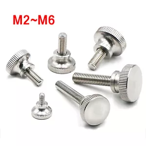 Tornillos de pulgar altos arrugados de acero inoxidable pernos de agarre manual de acero inoxidable M2/2.5/3/4/5/6 - Imagen 1 de 5