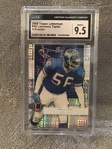 Topps Letterman Lawrence Taylor X-Fractor 2008 refractor #/25 graduado CGC 9,5 - Imagen 1 de 4