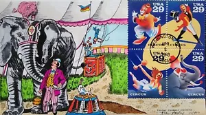 Paslay the circus clowns fdc - Picture 1 of 1