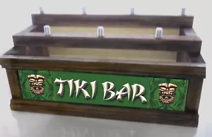 (Black FINISH) TIKI BAR BEER Tap handle display /Lights up HOLDS 7 TAPS - Picture 1 of 2