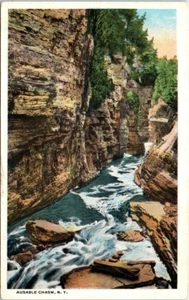 Lot of 2 Ausable Chasm New York State Postcards 1920s Scenic Views NY Nature - Picture 1 of 4