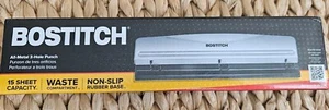 Bostitch 3-Hole Punch 12 Sheet Capacity Silver/Black (HP12) - Picture 1 of 1