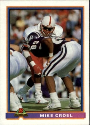 1991 Bowman Football #142 Mike Croel RC - Image 1 of 2