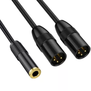 Cable de extensión de audio macho XLR de 6,35 mm a doble 3 pines, divisor TRS a XLR Y 3 m - Imagen 1 de 6