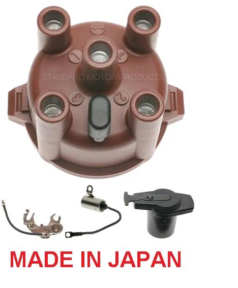 DISTRIBUTOR CAP ROTOR POINTS CONDENSER for SUBARU 1400 1600 DL GL BRAT  - Image 1 of 4