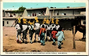The Koshare in the Corn Dance, Santo Domingo Indian Pueblo Vintage Postcard SB1 - Picture 1 of 2