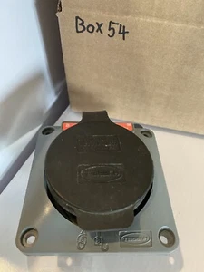 Hubbell Verdrahtungsgerät - Kellems Hbl2435sw 20A wasserdicht Flansch Twist-Lock Einlass - Bild 1 von 7