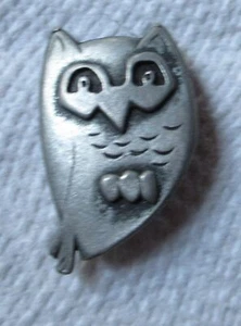 Vintage Metzke Zinn MCM Eule Vogel Anstecknadel Brosche - Bild 1 von 2