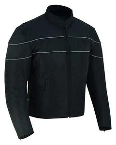 Herren gepanzerte schwarze Cordura Textil Motorrad Biker Jacke mit Doppelfutter - Bild 1 von 6
