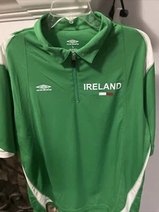 Umbro Mens Polo Sz L Ireland  National Soccer Team Green Used - Picture 1 of 6