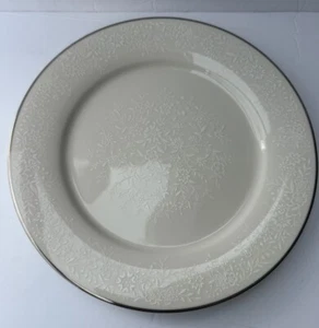 Noritake Affection Salad Dessert Plate 8” Vintage Ivory Floral Silver Trim 7192 - Picture 1 of 5