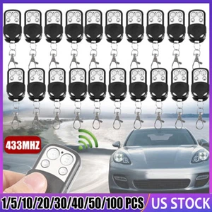 Universal 433MHZ Remote Control Garage Door Gate Car Cloning Wireless Key Fob US - Picture 1 of 12