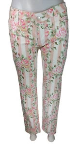 36POINT5 Women Pink/Cream Floral Pant Large - Picture 1 of 2