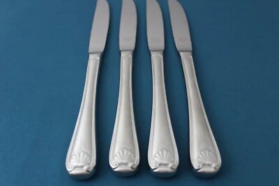 4 обеденных ножа полый Gorham GORHAM SHELL из нержавеющей стали Япония 9 1/4" - Изображение 1 из 4