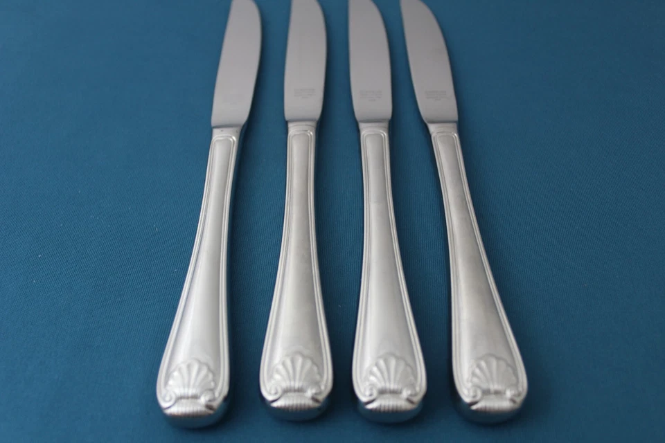 4 facas de jantar ocas Gorham GORHAM SHELL aço inoxidável Japão 9 1/4" - Imagem 1 de 4