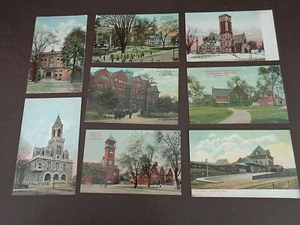 Antike farbige Postkarten von Springfield, Massachusetts Lot von 8  - Bild 1 von 9
