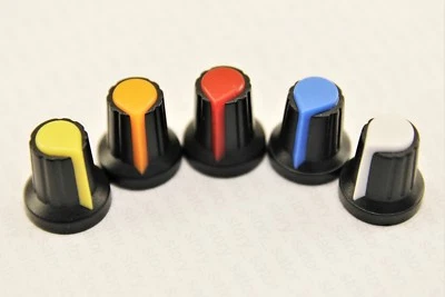 Drehknopf 6mm Potentiometer Plastik Poti knopf Regler Drehknöpfe Einstellknopf  - Bild 1 von 4