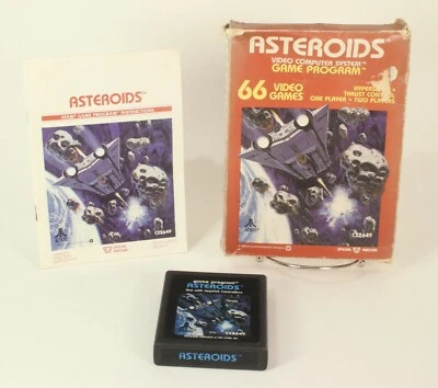 Vintage Boxed Atari 2600 game Asteroids Tested & Working @ - Image 1 of 2