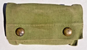 WW1 US Army Military Carlisle Bandage First Aid Pouch Pea Green Field Gear - Picture 1 of 7