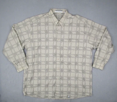 Vintage Jhane Barnes Shirt Mens Extra Large Off White Button Up Woven Japan Y2K - Image 1 of 4