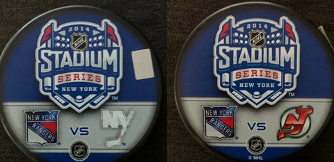 NY RANGERS NHL STADIUM SERIES HOCKEY PUCK YANKEE STADIUM ISLANDERS NJ DEVILS Cover