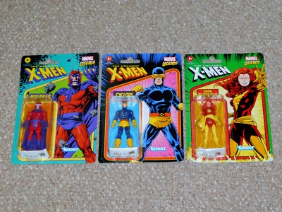 2021 Hasbro Marvel Legends Retro 3.75" Uncanny X-Men Lot of 3 Figures MOC New - Image 1 of 4