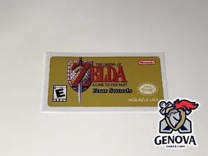 Legend Of Zelda A Link to the Past 4 Swords Boy Advance Replacement Game Label - Picture 1 of 1