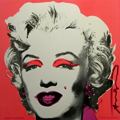 NEW Andy Warhol Marilyn Munroe Collection Art Poster Print Wall Art Canvas Pink - Image 1 of 4