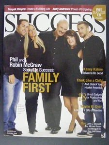 Phil & Robin McGraw Kasey Kahne Wayne Dyer Success Magazine w/ CD December 2009 - Picture 1 of 2