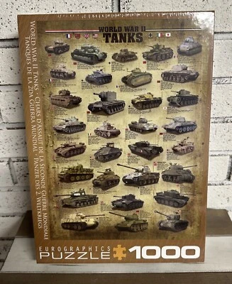 Jigsaw Puzzle 1000 Piece Eurographics World War II Tanks 6000-0388 - Image 1 of 4
