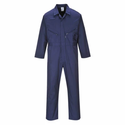 LIVERPOOL ZIPPER COVERALL NAVY 8 POCKETS  C813 M-3XL TALL* 33" INSEAM - Image 1 of 2