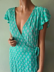 Per Una 16 Reg Ditsy Floral Fixed Wrap Summer Dress 1940s WW2 Landgirl Style - Picture 1 of 6