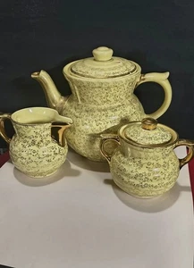 Vintage Set Drip-O-Lator gelb Porzellan schönes Zucker & Milchkännchen ~ baufälliger Topf - Bild 1 von 17
