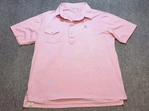 Peter Millar Shirt Mens Large Pink Short Sleeve Golf Cotton Polo Preppy Business - Picture 1 of 8