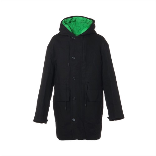 Bottega Veneta 22 anni cappotto cotone e nylon M uomo nero x verde foderato 708333