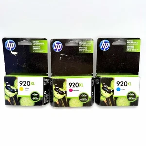 Original Neu HP 920xl Cyan Magenta Gelb 3er-Pack Original-Zubehör-Hersteller Ablaufdatum 2019 - Bild 1 von 6