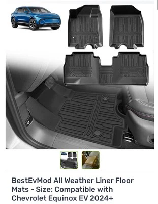 Alfombrillas BestEvMod para todo tipo de clima para Chevrolet Equinox 2024+ Foto 1 de 4