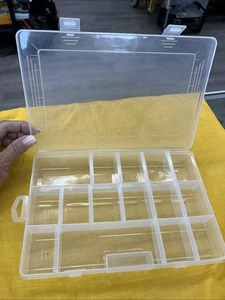 15/28/36 Grid Clear Organizer Box with Adjustable Dividers Compartment Organizer - Picture 1 of 2