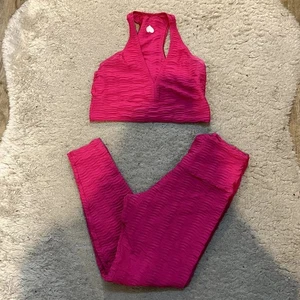 Booty by Brabants Krokoleder Leggings Sport BH passendes Set rosa Large - Bild 1 von 3