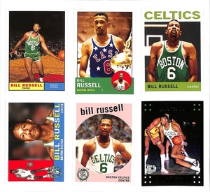 Bill Russell 2007 Topps - 6 Card Lot - Boston Celtics HoF NBA Basketball - Picture 1 of 1