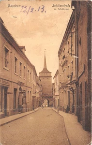 AK Bautzen Schüllerstraße Postkarte 1913 - Bild 1 von 2