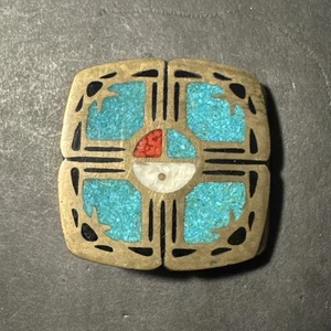 Vtg Belt Buckle Cooper Metalcraft 1981 ABQ NM Turquoise Inlay - Picture 1 of 3