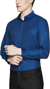 Vardama Men's Stain Resistant & Moisture Wicking Fletcher Cotton Shirt - Size S - Picture 1 of 3