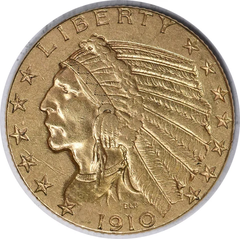 1910 $5 Gold Indian EF Uncertified #115 Cover