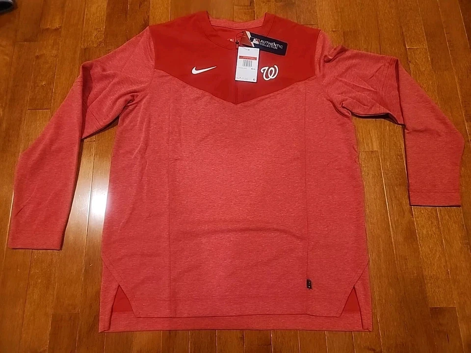 Washington Nationals Nike 1/4 Zip Pullover Jacket XL