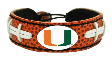 Miami Hurricanes Classic Football Bracelet [NEW] NCAA Jewelry Wrist Necklace Cover