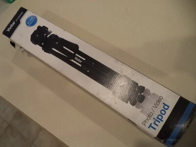 Vivitar 57 Inches Photo Video Tripod Black NWT 21” Folded Length 6 Lbs Load NOS - Image 1 of 4