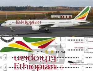 V1 Decals Boeing 757-200 Ethiopian Airlines for 1/144 Minicraft Model Kit - Foto 1 di 8